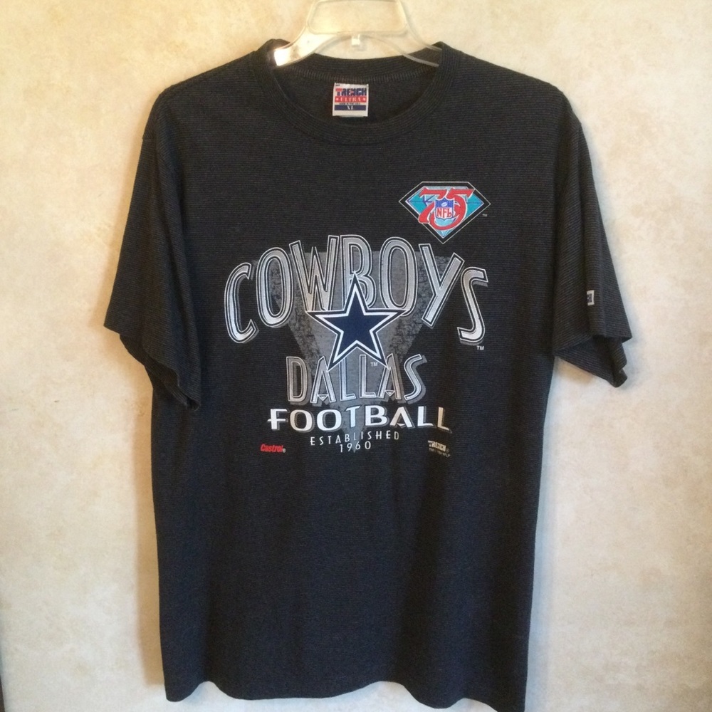 Vintage Trench Dallas Cowboys 75th Anniversary T-Shirt. 90’s